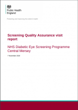 Screening Quality Assurance visit report: NHS Diabetic Eye Screening Programme Central Mersey